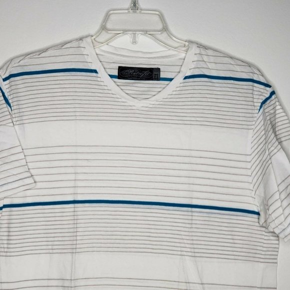 Retro Fit Tee White Striped Short Sleeve - Picture 2 of 9
